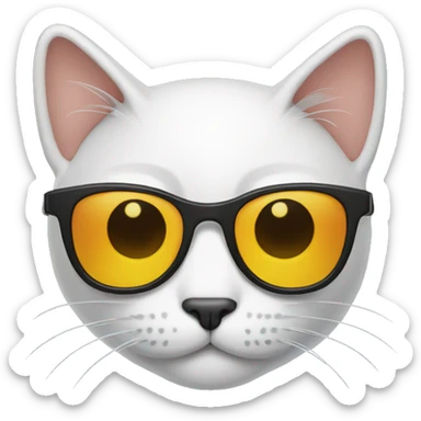 Cat with sunglasses sticker