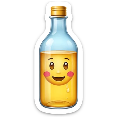 botella de vidrio sticker