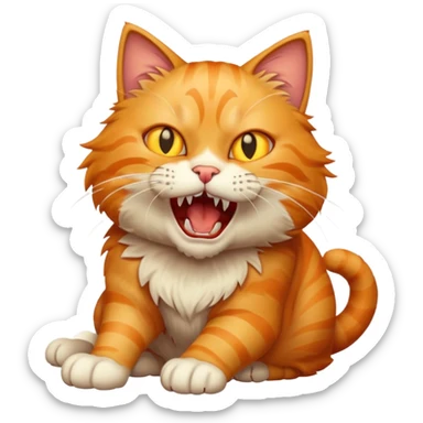 cat attack 12 sticker