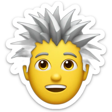 boat with spiky hair sticker