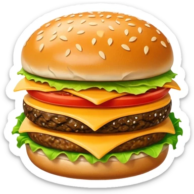 hamburger 2d art style sticker