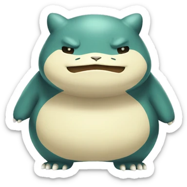 Snorlax Pokemon 2d sticker
