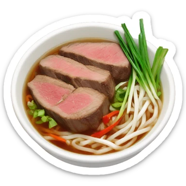 rare steak pho sticker