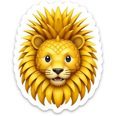 A pineapple lion  sticker