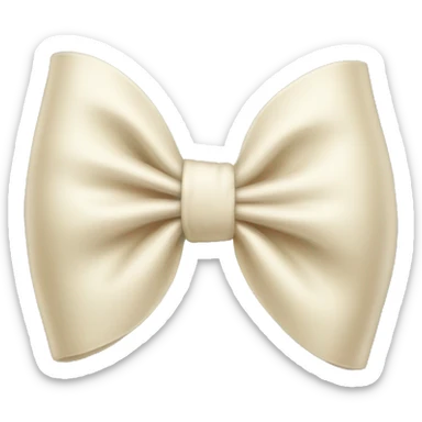 cream bow sticker