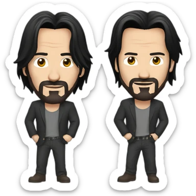 donald trumb keanu reeves sticker