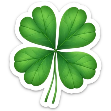 Clover white edge sticker