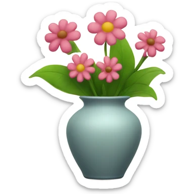 flowers in vase sticker