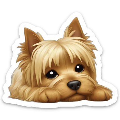 Sleeping Yorkshire Terrier  sticker
