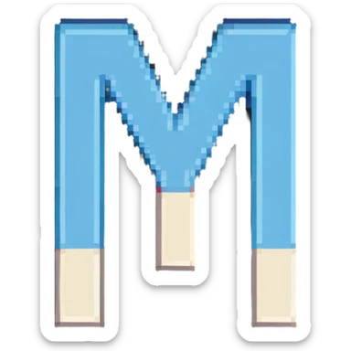 letter M sticker