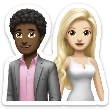 white boy with dark hair buying blonde girl pink Mercedes brabus sticker