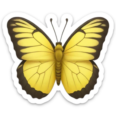 Butterfly yellow sticker