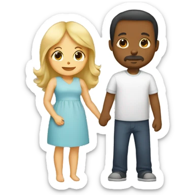 newborn with blond mother, brown father, black cocker sticker