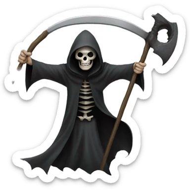 Grimm reaper with adhd sticker