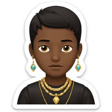 Has un chico con mucha plata y que tenga pelo negro sticker