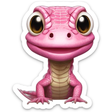 tegu lizard pink sticker