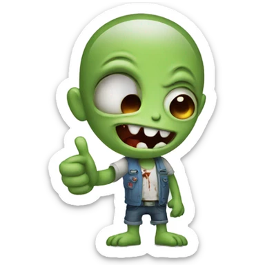 Cute zombie thumbs up sticker