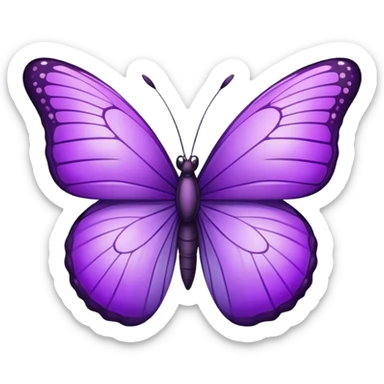 Emoji de borboleta roxa copiar sticker