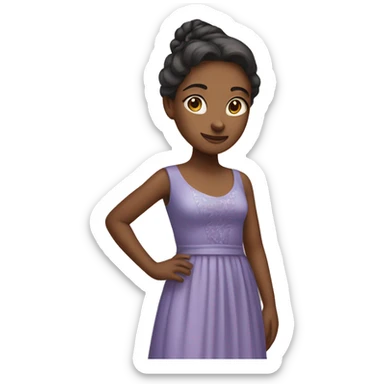 Girl in long dress sticker