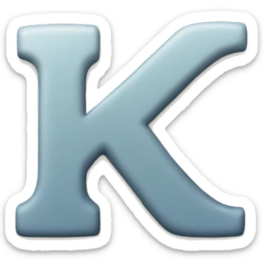 Letter K sticker