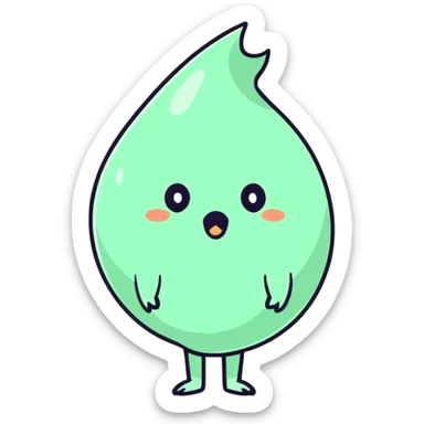 a fart, cartoonish sticker style sticker