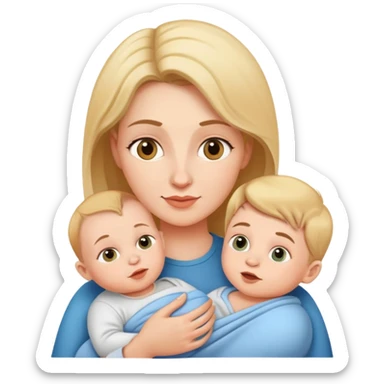 Mom and baby boy  sticker