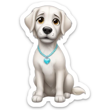 Elsa in a dog sticker