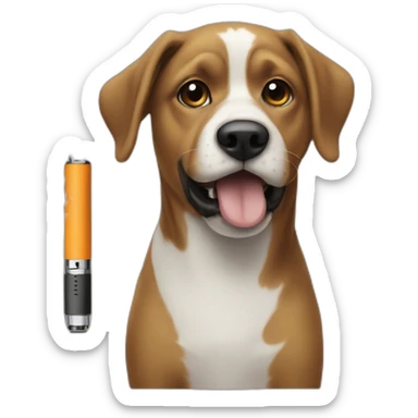 Dog shocking e-cigarette sticker