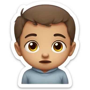 Sad Baby cute with big eyes  sticker