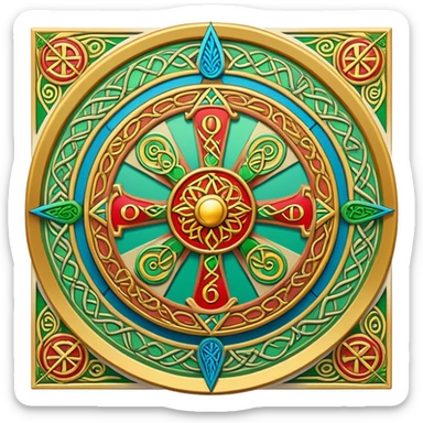 Wheel of fortune Celtic tarot card sticker