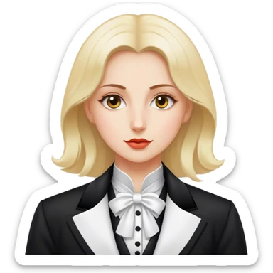 woman polish tailcoat politician sticker