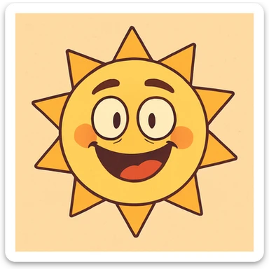 a smiling sun emoji sticker