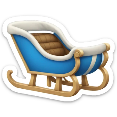 Blue Nordic sleigh sticker