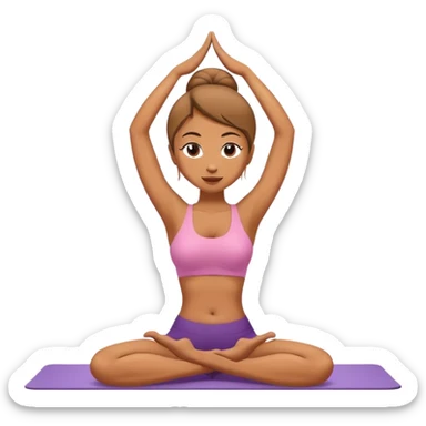 Mujer haciendo yoga  sticker
