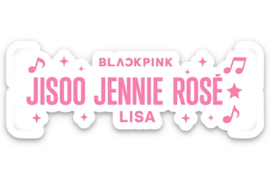Blackpink fan banner, no background sticker