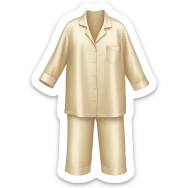 Beige silk pjs sticker