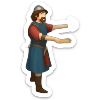 medieval Festival Organizer in action, organizing sticker