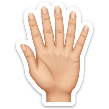 Hand, only the middle finger facing towards camera at 100 degree angle. All other fingers normal sticker