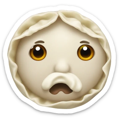 dumplings with eyes and mouth sticker