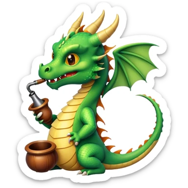 Dragon qui fume sticker