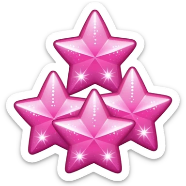 pink small three stars sparkling ✨ sticker