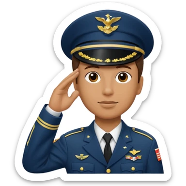 American soldier showing respect sticker