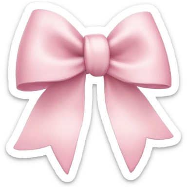 light pink bow sticker