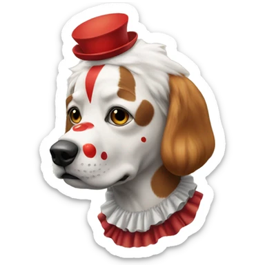 Payaso y perro sticker