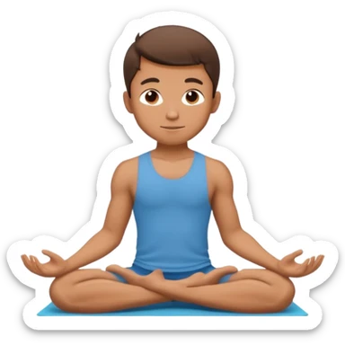 boy yoga poses sticker