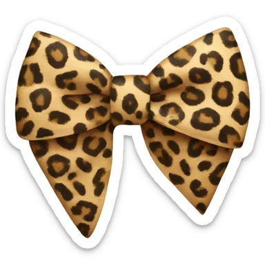 Leopard bow sticker