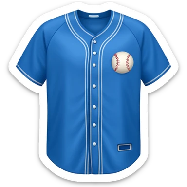 franela de beisbol color azul sin logo  sticker