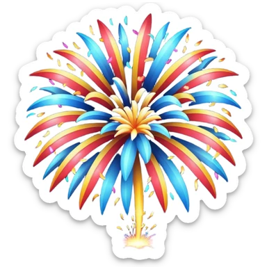 New year Fireworks real sticker