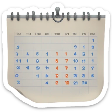 april calendar sticker