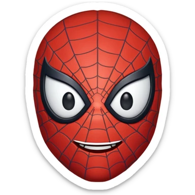 I want spiderman face emoji in a full face sticker